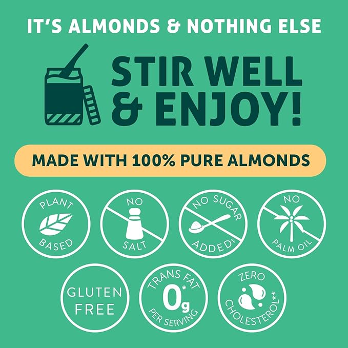 Crazy Richard's 100% All-Natural Creamy Dry Roasted Almond Butter with No Added Sugar and Non-GMO (16 Ounce Pack of 2)