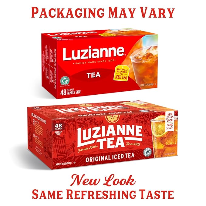 Luzianne Iced Tea Bags Unsweetened 400 Tea Bags (4 Boxes of 100 Count Pack) Specially Blended for Iced Tea Clear &amp Refreshing Home Brewed Summer Picnic Beverage