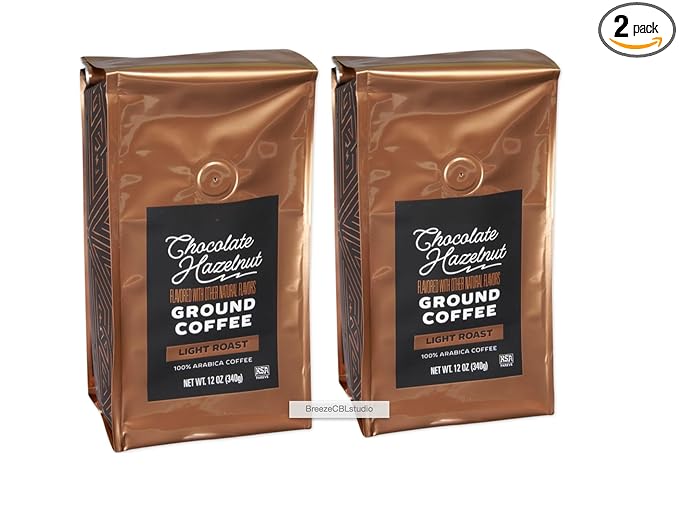 Generic Chocolate Hazelnut Ground Coffee by Trader Joes - Pack of 2