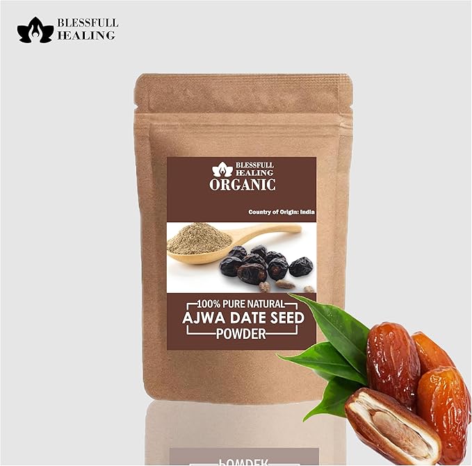 Blessfull Healing Organic 100% Pure Natural Ajwa Date Seed Powder | 300 Gram / 10.58 oz