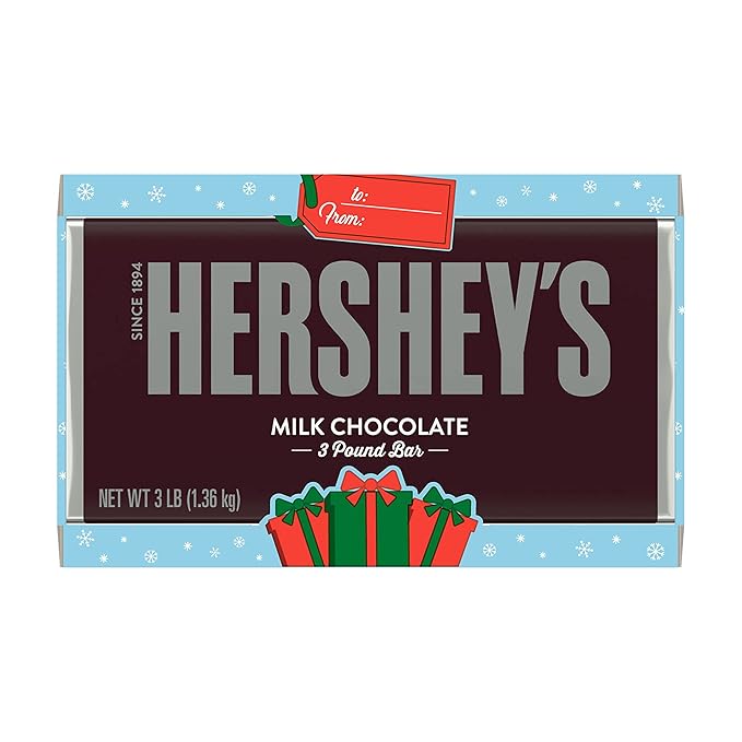 HERSHEY'S Milk Chocolate Candy Holiday 3 lb Bulk Bar