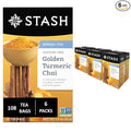 Stash Tea Turmeric Chai Herbal Tea - Naturally Caffeine Free Non-GMO Project Verified Premium Tea with No Artificial Ingredients 18 Count (Pack of 6) - 108 Bags Total