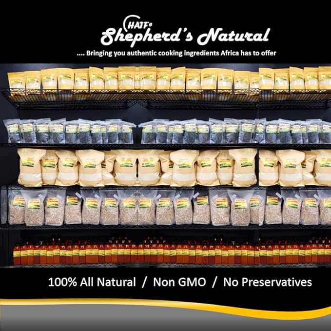EGUSI SOUP MADE EASY – Get the rich traditional taste of Nigeria in minutes! This full 1.75LB jumbo kit by HATF'S SHEPHERD'S NATURAL serves 4–6 and cooks in just 20 minutes. Perfect for easy meals!