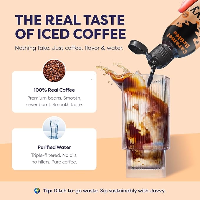 Coffee Concentrate - Limited Release Flavors - Cold Brew Coffee Perfect for Hot or Iced Instant Coffees Hot Drinks Cold Brew Concentrate 35 Servings - Caramel Brulee