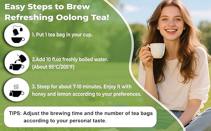 30 Nature Oolong Tea Bags – 100% Pure Whole Leaf Mix Nature Honey- Cortisol &amp Calming Tea for Anxiety Stress Digestion and Metabolism Rich in Antioxidants Vegan and Non-GMO