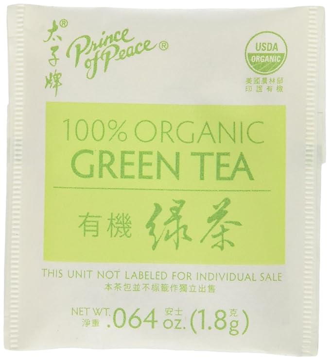Prince of Peace Organic Green Tea 100 Tea Bags - 2 pack