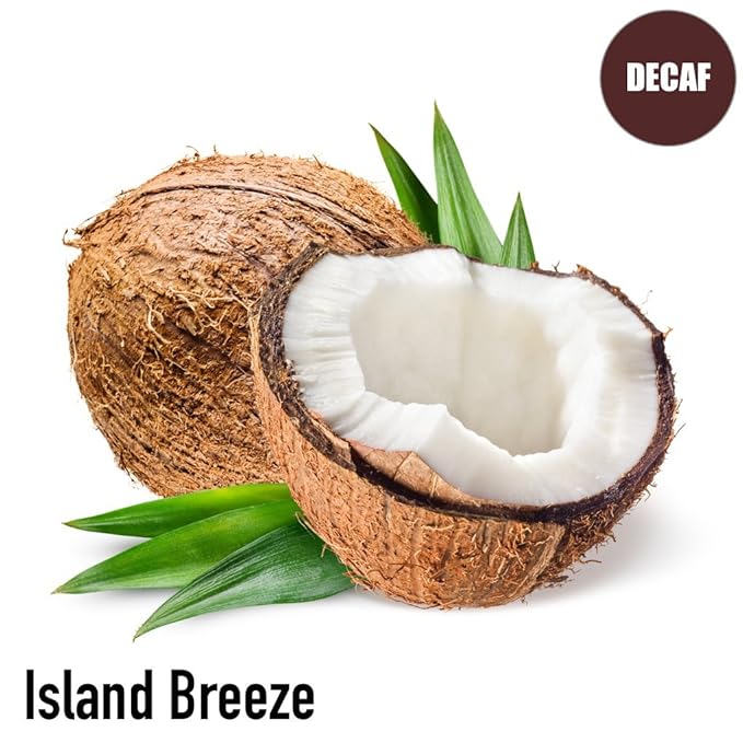 Island Breeze Flavored Decaf Coffee Whole Bean Fresh Roasted 5 lbs