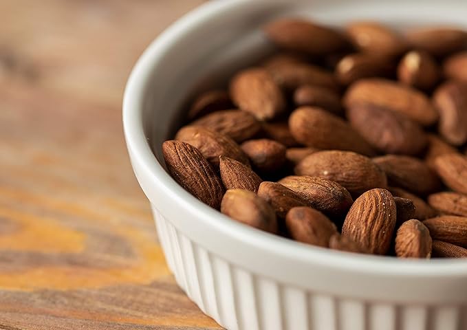 Food to Live Organic Dry Roasted Almonds 8 Pounds – Non-GMO Unsalted Vegan Keto Paleo Kosher Bulk High in Protein Dietary Fiber Vitamin E Copper Manganese Magnesium and Riboflavin.