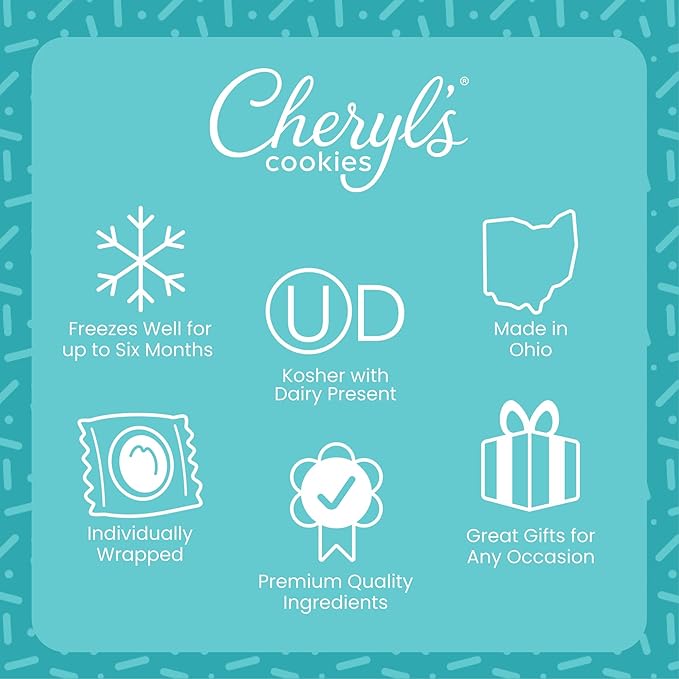 Cheryl's Cookies® Apple Shaped Cookies with 12 Buttercream Frosted Sugar Cookies Individually Wrapped Gift for Teachers Grads Family Friends Loved Ones