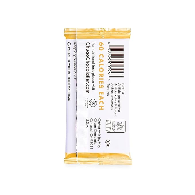 Chuao Chocolatier Golden Goodness White Chocolate Gourmet Mini Bars | For Gift Baskets Birthday Thank You Care Package | 100 Pack 0.39 oz Each