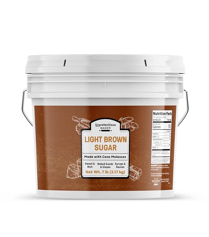 Unpretentious Light Brown Sugar 1 Gallon Made With Cane Molasses Perfect For Desserts Meat &amp Fruit (112 Ounce)