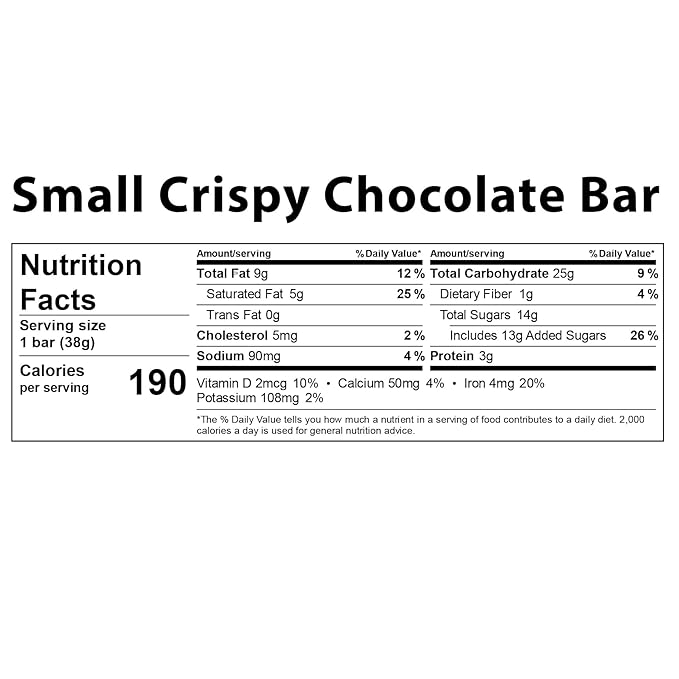 Vermont Nut Free Small Chocolate Bar (Crispy Milk Chocolate) 1.35 Ounce Bars 18 Count Nut-Free Egg-Free Kosher