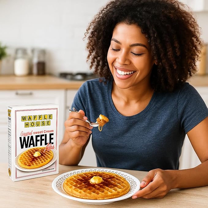 Waffle House Best Waffle mix 12 oz – Pack of 4 with Syrup Restaurant Style Homemade Original Sweet Cream waffles mix