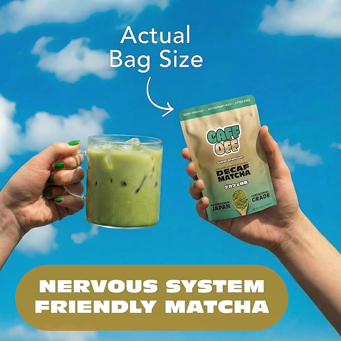 Super-Premium Decaf Matcha Green Tea Powder From Japan – 1.06 oz / 30 g – Highest Ceremonial Grade Matcha On The Market – Naturally Decaffeinated Without Chemicals – Tested for Heavy Metals – First Ha