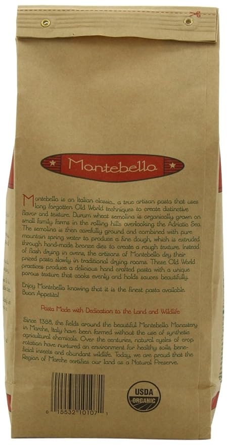 Montebello Organic Rigatoni 16 Ounce 12 Count