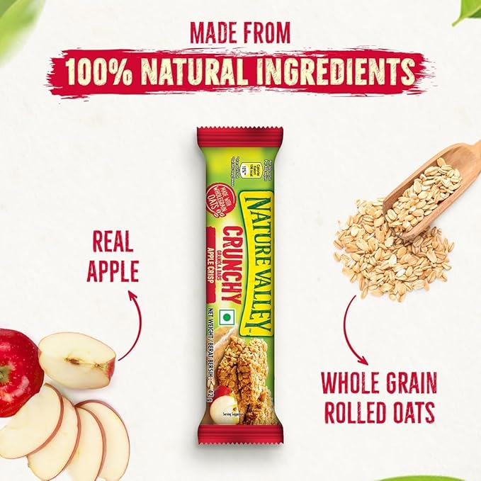 Nature Valley Crunchy Granola Bars Apple Crisp Limited Edition Box 12 Bars 8.94 oz (6 Pouches) (Pack of 6)