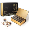 Tea Gift Set - Ginseng Polygonatum Eucommia Male Flower Tea Travel Edition Gift Box for Men Women No Additives Caffeine Free 19 Precious Natural Herbal Ingredients（30 Cans/1 Box)