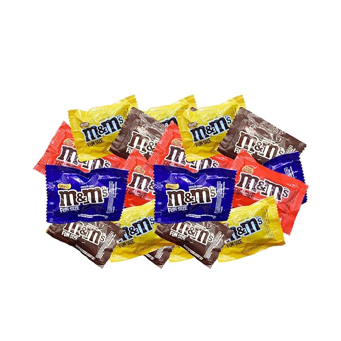 M&ampM Milk Chocolate Assorted Candy Pack - 4 Flavors Mix - 2 lbs Bulk Pack - Individually Wrapped Fun Size Candy for Freshness - Colorful Delicious Sweets for Kids Adults Pantry Office &amp Birt