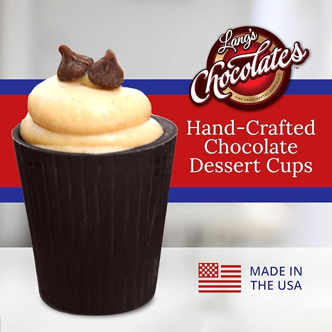 Lang’s Chocolates – Dark Chocolate Cups – Dairy-Free Gluten-Free Kosher and Dairy Certified – Add Mousse Dessert or Liqueur – Perfect for Entertaining – 320 Count