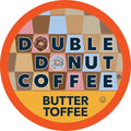 Double Donut Coffee Flavored Coffee PodsButter Toffee Coffee Single Serve Medium Roast Coffee for Keurig K Cups Brewers 80 Count
