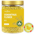 Baihuatang Natural Dried Osmanthus Flower for Tea 1.76oz/50g Premium Osmanthus Fragrans Herb Gui Hua Dried Intact Blossoms Stem-Free Bright Golden Hue Rich Aroma 桂花 桂花糕 桂花蜜 无硫无杂