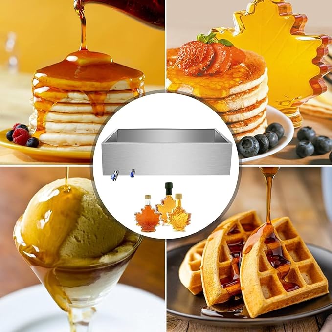 Maple Syrup Evaporator Pan Stainless Steel Maple Syrup Boiling Pan Cooking Maple Syrup For Maple Syrup Making30Dx16Wx9.5H
