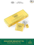 TWG Tea | Singapore Breakfast Tea | Black Tea &amp Green Tea | Vanilla &amp Spices | 15 Hand Sewn Cotton Tea Bags| Gift Set