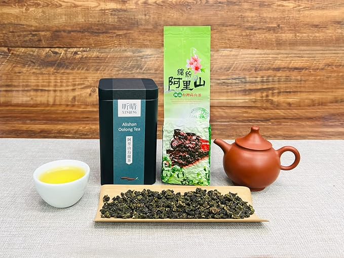 Xin Qing Taiwan Alishan Oolong Tea Alishan Tea Taiwan High Mountain Oolong Tea Taiwan Gaoshan Ulong Tea 150g/5.3oz