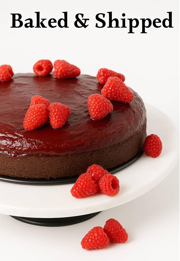 ANDY ANAND CHOCOLATIER Luxurious Sugar-Free Raspberry Chocolate Truffle Cake 9 Handcrafted with Real Chocolate &amp Cream Perfect for Desserts Lovers (2.8 lbs)