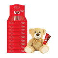 RED Delight®™ Milk Chocolate 12 Count Box of Grab N Go Travel Size Bars (0.92 Ounces Each) with a 14 Plush Teddy Bear (9 Boxes - Total of 108 Bars + 14 Plush Teddy Bear)