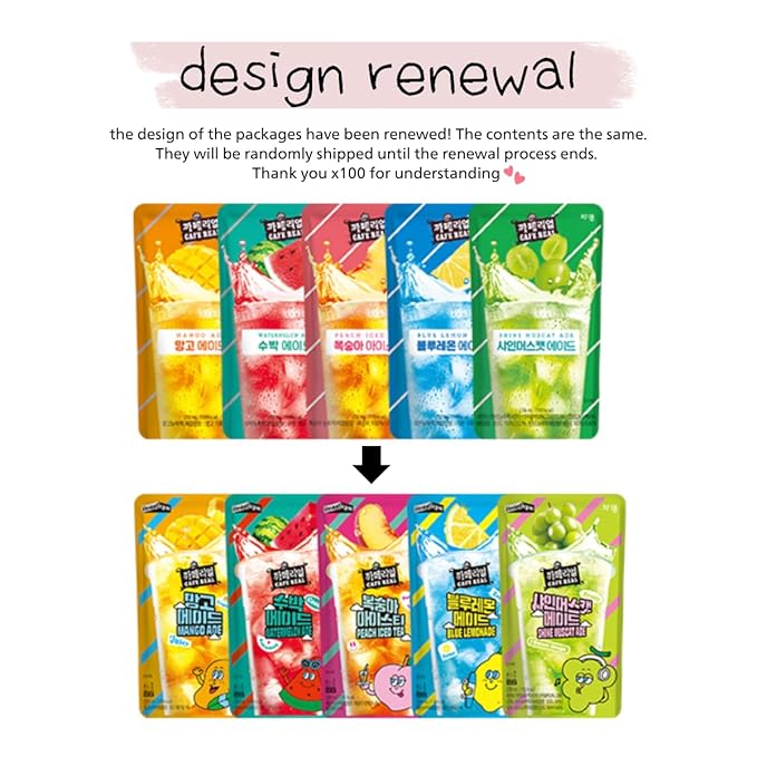 Korean Covenience Store Drink Pouch Sampler Set - 5 PACK 10 PACK (grape strawberry blue lemonade peach ice tea shine muscat) + dalgaru yakgwa mirror (MANGO 10 PACK)