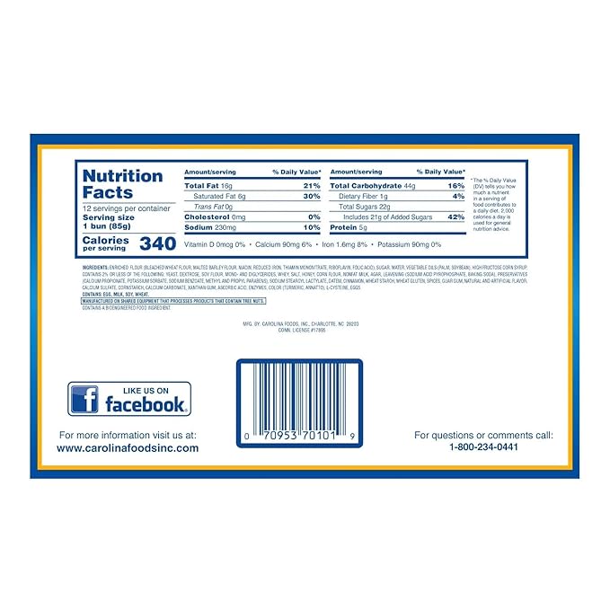 Honey Buns – 3oz Individually Wrapped Pastries (12 Count Box) | Sweet Glazed Snack Cakes | Soft Moist &amp Delicious Breakfast Treats or On-the-Go Snack.