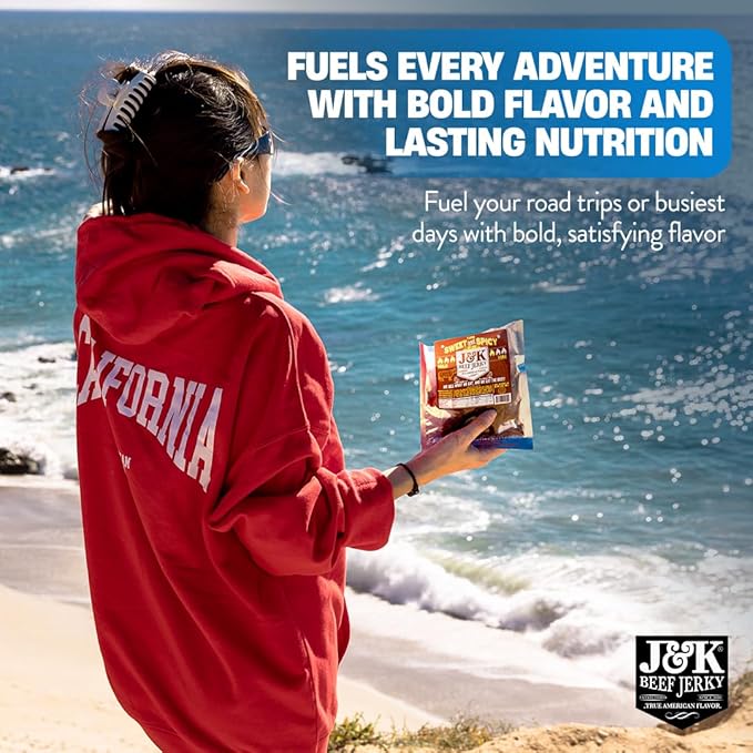 J&ampK Beef Jerky Bundle – 8 Bold Flavors Handcrafted &amp Double Tenderized 100% USDA Premium Beef Jerky 7oz Bags – Perfect for On-the-Go Snacking &amp Adventure