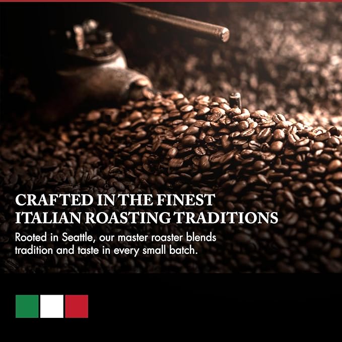 Caffe D'arte Meaning of Life Whole Bean Coffee – Medium‑Dark Roast Well‑Balanced Classic Blend Roasted in Seattle Ideal for Drip Brewing 1 lb