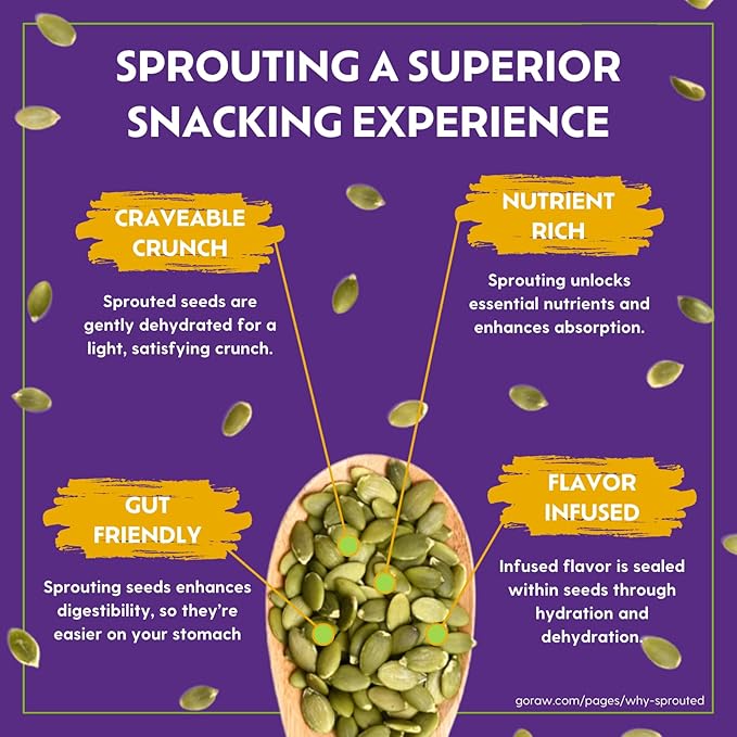 Go Raw Organic Sprouted Everything Bagel Snacking Seeds 4 oz 6 Pack Pumpkin &amp Sunflower Seeds Keto Kosher