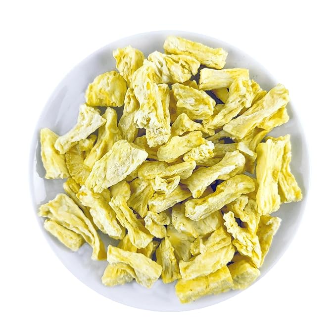 Premium Bulk-Size Freeze-Dried Pineapple in 7.1 oz size - Naturally Sweet Perfect for Snacking Baking Cereal &amp Smoothies 100% Natural Gluten Free Non-GMO - Bulk Size Can