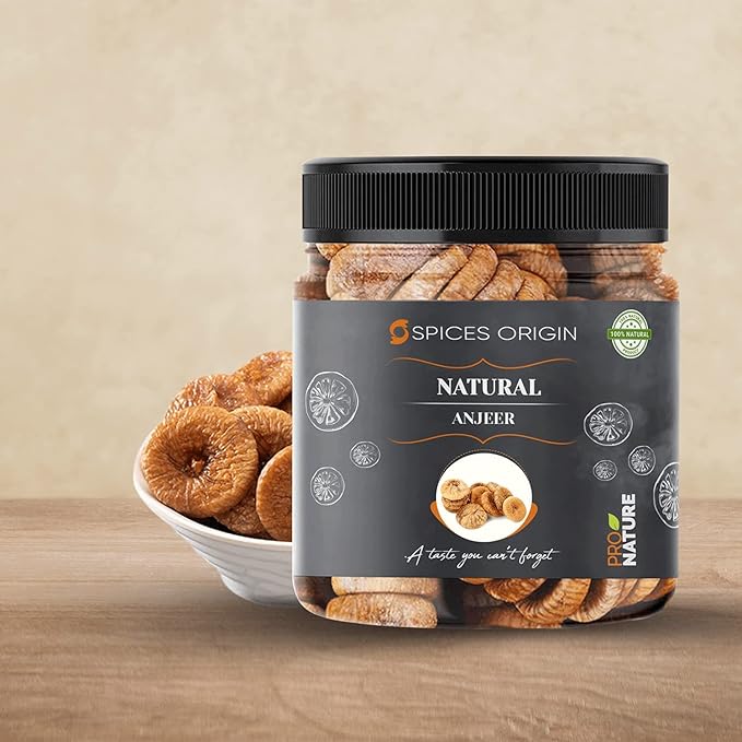 Spices Origin Premium Afghani Anjeer - 250 Gm | Dried Figs | Jar Pack_Packing May Vary