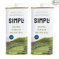 SIMPLi 100% Greek Extra Virgin Olive Oil Olive Oil Extra Virgin Cold Pressed from Koroneiki Olives Single Origin from Sparta with Bright Peppery Flavor (2 Pack 16.9 oz each)