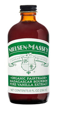 Nielsen-Massey Organic Fairtrade Madagascar Bourbon Pure Vanilla Extract for Baking and Cooking 8 Ounce Bottle