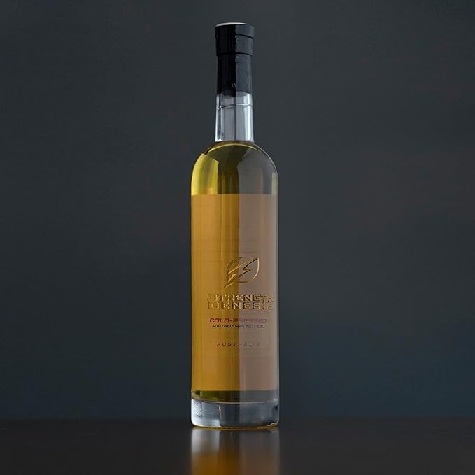 Vegan Cooking Cold-Pressed Australian Macadamia Nut Oil 100% Natural Plant Based Raw Mac Nut Oil for Cooking Vegan Non-GMO 16.9 Ounce Glass Bottle