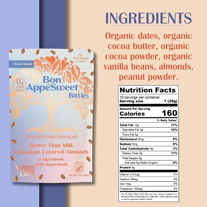 Bon Appesweet Date Sweetened Chocolate Variety | Better Than Milk Bar Chocolate Chip and Covered Almonds Protein Snacks | Variety (Pack of 3) | Zero Added Sugar 54% Cacao Plant Based Dairy and Gui