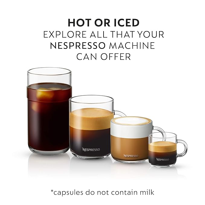 Nespresso Capsules Vertuo Double Espresso Scuro Dark Roast Espresso Coffee 30-Count Coffee Pods Brews 2.7oz.
