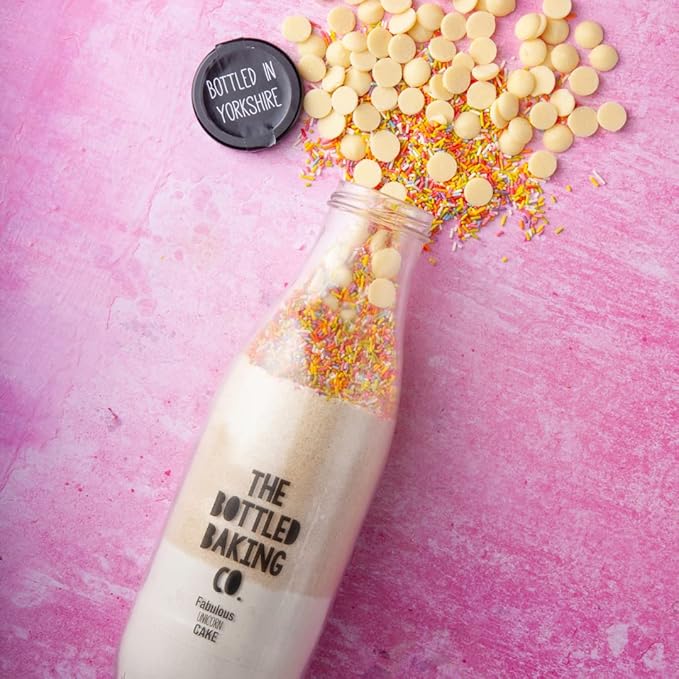 Bottled Baking Co Fabulous Unicorn Cake Mix Premade Cake Mix With Method And Instructions For Family And Childrens Baking (Makes Approx. 16 Cake Slices)