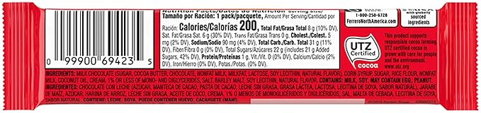 100 Grand Milk Chocolate Candy Bars Full Size Bulk Individually Wrapped Ferrero Candy Pack of 36