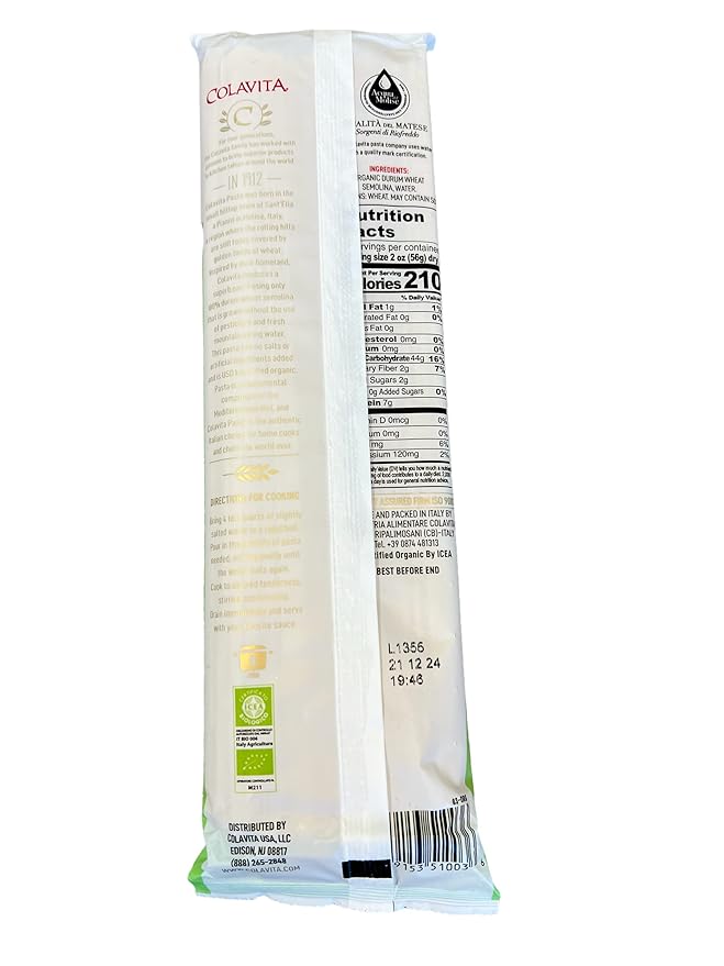 Colavita Pasta - Organic Spaghetti 1 Pound - Pack of 20