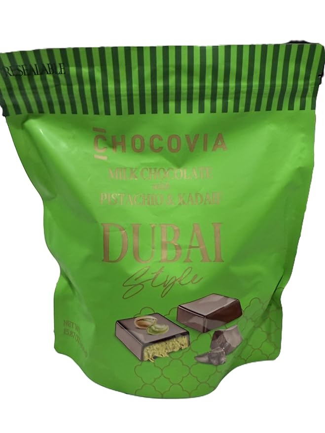 Dubai Style Milk Chocolate with Pistachio &amp Kadaif 15.87 Ounces