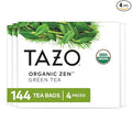 TAZO Organic Zen Green Tea Green Tea Zen for Health and Wellness 144 Total Tea Bags (36ct - Pack of 4)