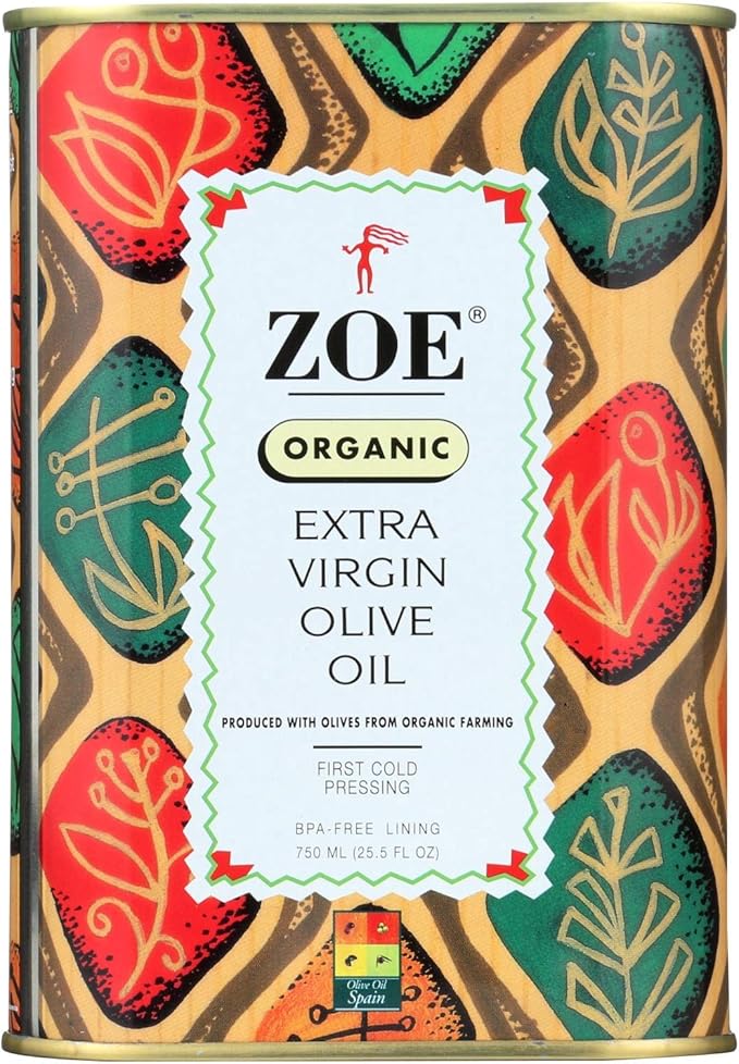Zoe Olive Oil - Organic Extra Virgin - Case of 6-25.5 Fl OZ