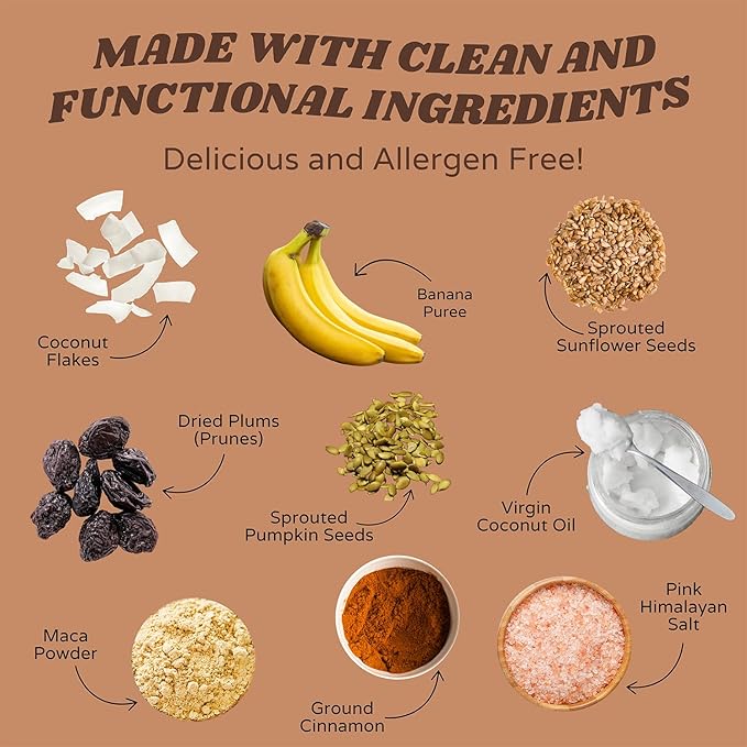 Rawcology Organic Keto Grain Free Raw Crunch Granola - Banana with Maca 3 x 200 Gram Pack