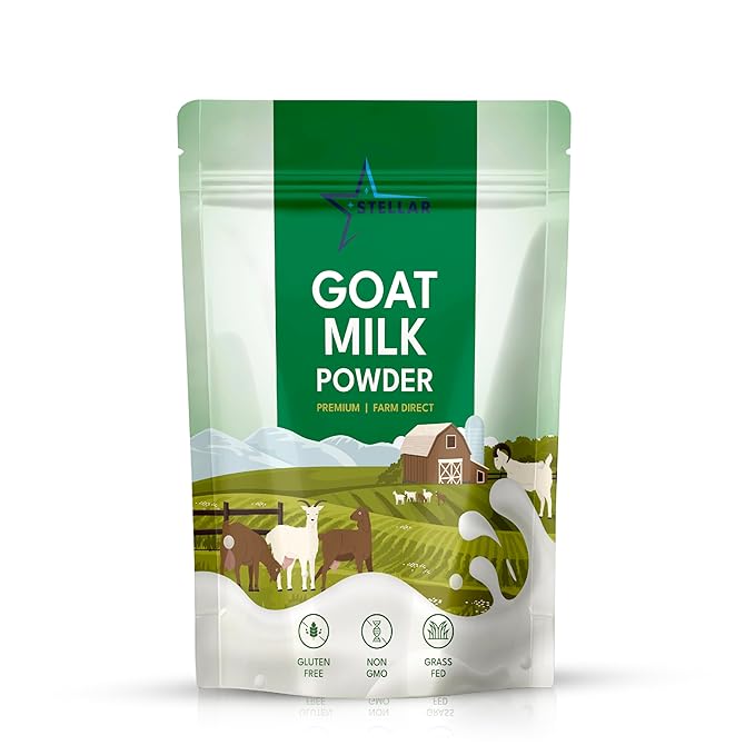 Stellar Goat Milk Powder – Powdered Goat Milk for Humans Dogs &amp Cats &amp | 100% Grass-Fed from Australia Easy to Digest High in Protein | Non-GMO Gluten-Free | 32 oz (2 lbs)